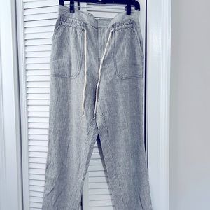 Anthropologie paper bag draw string linen pants